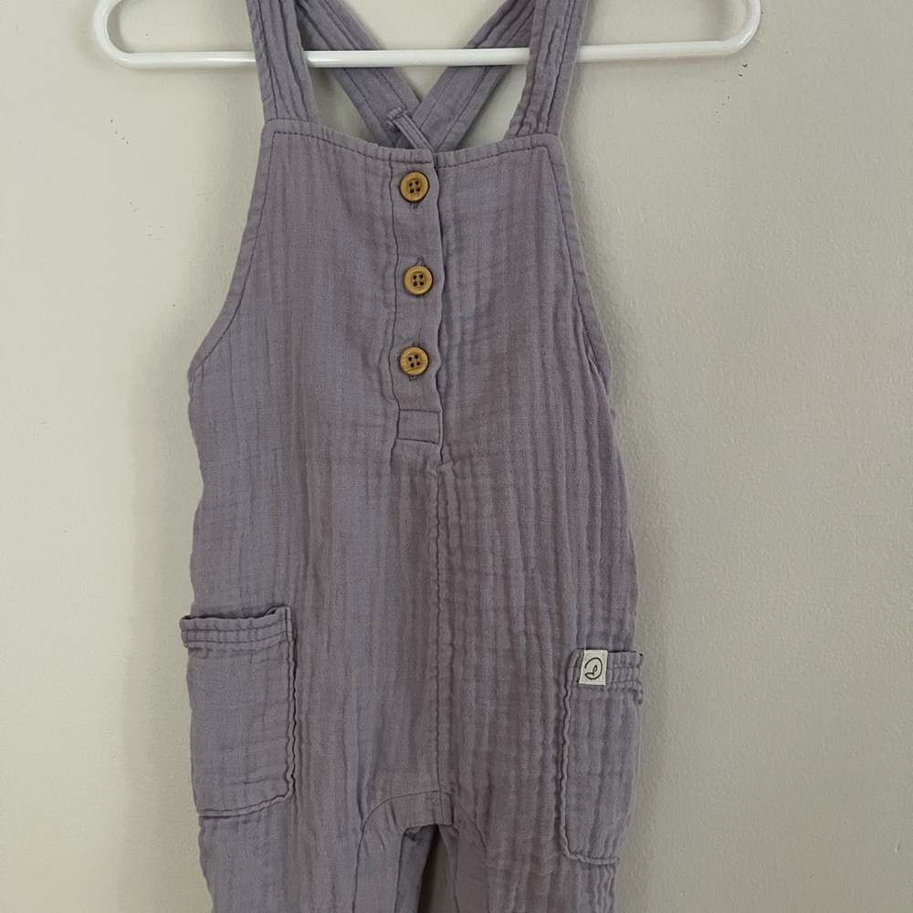 Carter’s Baby Organic Cotton Gauze Overalls in Lilac - 9M